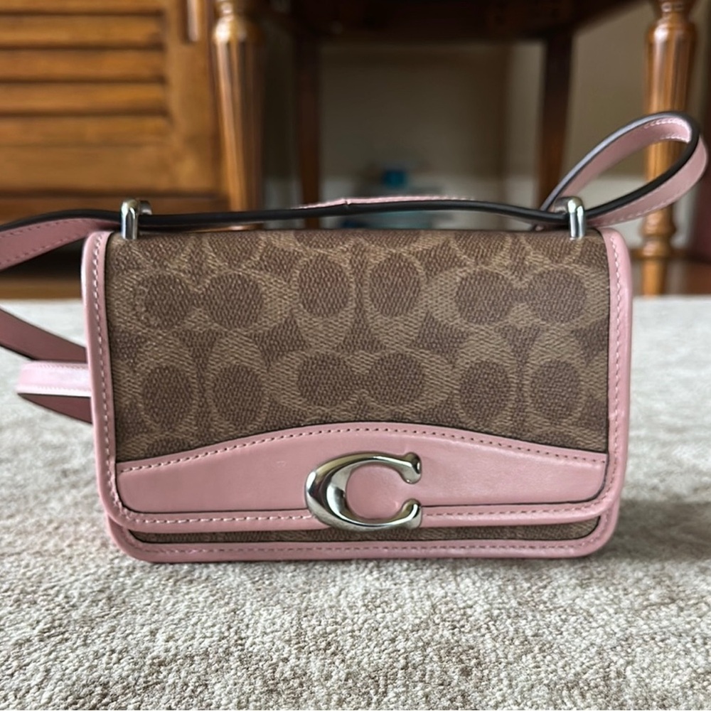 Coach Tan and Pink Crossbody Bag